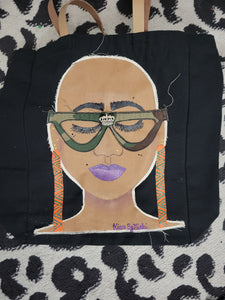 Bald and beautiful tote bag