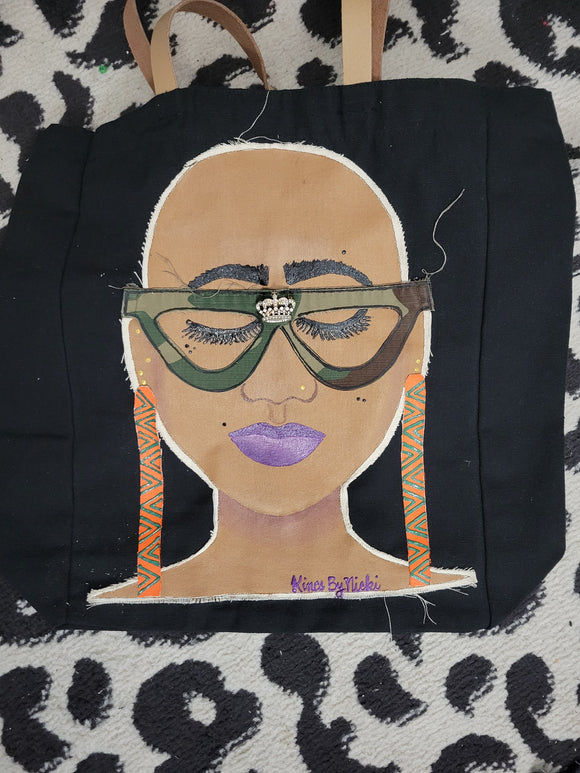 Bald and beautiful tote bag