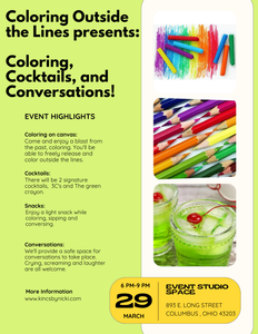 Coloring, Cocktails and Conversations event