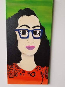 Lady with the Blue Glasses.